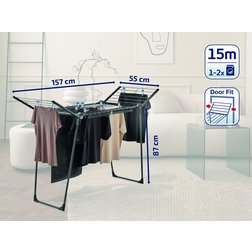 Sušák na prádlo Leifheit Pegasus 150 Solid Slim BLACK