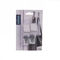 Háček na dveře 2 ks z nerezové oceli. Závěsné háčky bez vrtání do koupelny, kuchyně i šatny. Pro dveře do tloušťky 4 cm.