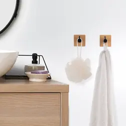 Samolepicí háček bambusový Orion 2 ks černý