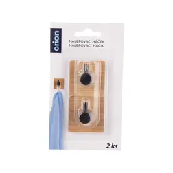 Samolepicí háček bambusový Orion 2 ks černý