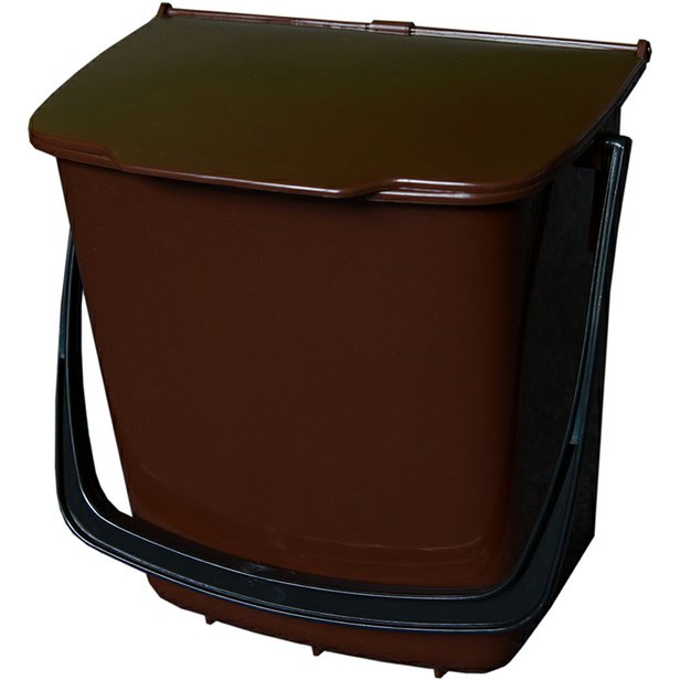 Závěsný odpadkový koš 8 l - hnědý