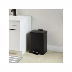 Kovový odpadkový koš s pedálem Delta 20 l černý