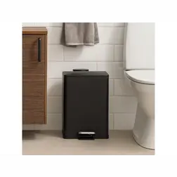 Kovový odpadkový koš s pedálem Delta 20 l černý