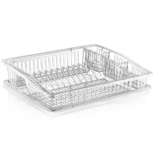 Odkapávač na nádobí transparentní 45x36,5 cm