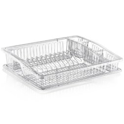 Odkapávač na nádobí transparentní 45x36,5 cm