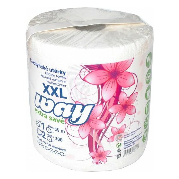 Kuchyňské utěrky dvouvrstvé Way XXL 55 m