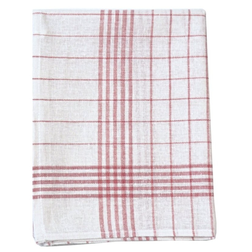 Bavlněná kuchyňská utěrka červené káro 50 × 70 cm 10 ks