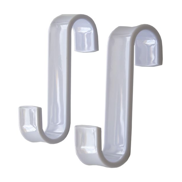 Závěsný háček na koupelnový žebřík 2 ks bílý