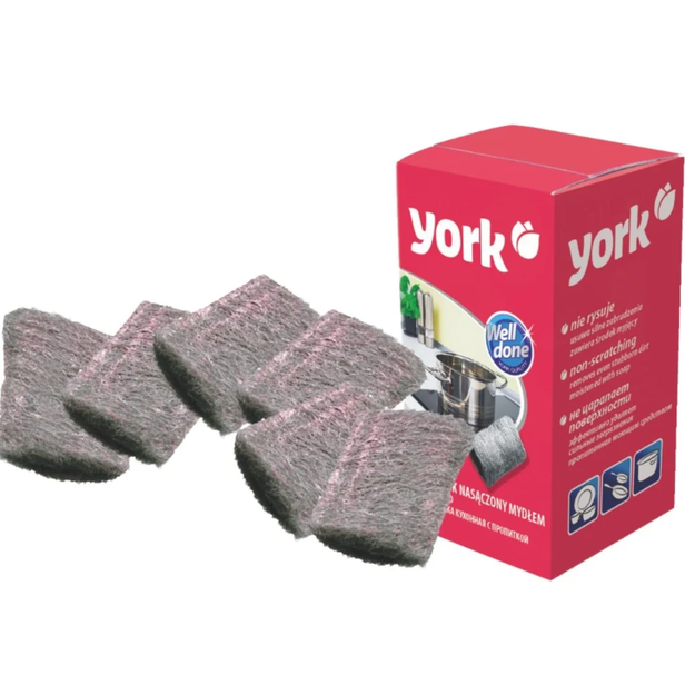 Drátěnka se saponátem YORK 6 ks