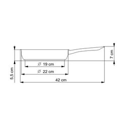 Nerezová pánev Kolimax Klasik 22 cm