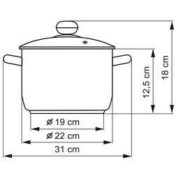 Nerezový hrnec Kolimax Premium 22 cm 4,5 l