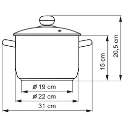 Nerezový hrnec Kolimax Premium 22 cm 5,5 l