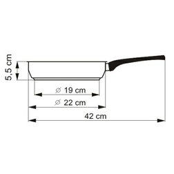 Pánev Kolimax FLONAX STANDARD 22 cm - černý granit