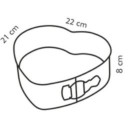 Forma srdcová rozkládací Tescoma DELÍCIA 22x21 cm