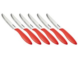 Nůž jídelní Tescoma PRESTO 12 cm, 6 ks, červená