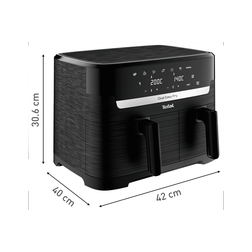 Horkovzdušná fritéza Tefal Dual Easy Fry Essential černá