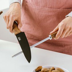 Sada nožů s blokem NAVA BLACK – 7 ks + nůžky