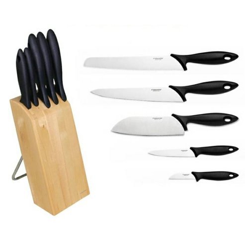 Fiskars Essential sada 5 nožů v bloku