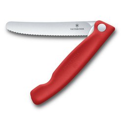 Skládací svačinový nůž Victorinox Swiss Classic červený vroubkované ostří