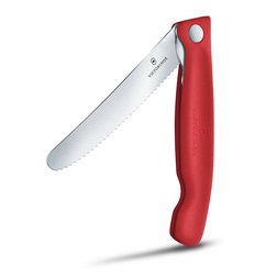 Skládací svačinový nůž Victorinox Swiss Classic červený vroubkované ostří