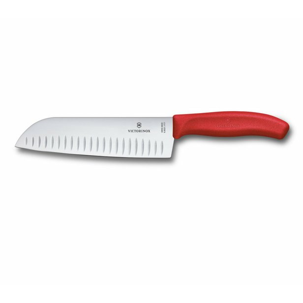 Nůž Victorinox Santoku 17 cm červený