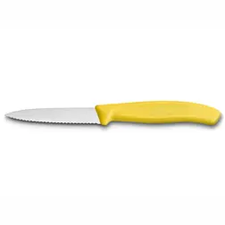 Kuchyňský nůž Victorinox vlnitý špičatý žlutý 8 cm