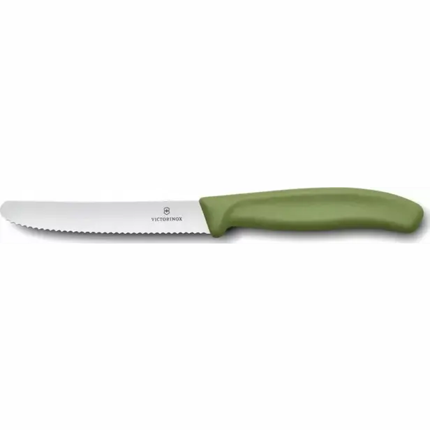 Kuchyňský nůž Victorinox vlnitý Olive Grove 11 cm