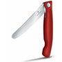 Skládací svačinový nůž Swiss Classic, červený, vlnité