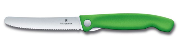 Skládací svačinový nůž Swiss Classic, zelený, vlnité ostří
