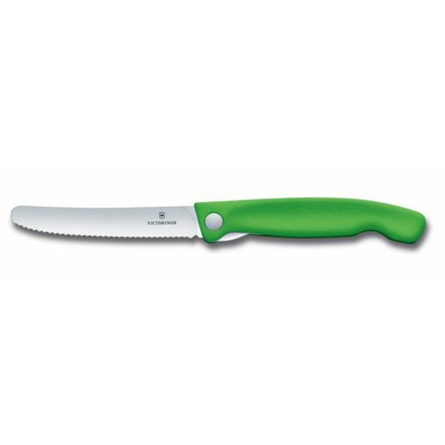 Skládací svačinový nůž Swiss Classic, zelený, vlnité ostří