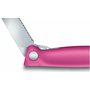 Skládací svačinový nůž Swiss Classic, růžový, vlnité ostří