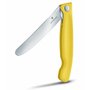 Skládací svačinový nůž Swiss Classic, žlutý, vlnité ostří