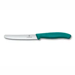 Kuchyňský nůž Victorinox vlnitý Kale green