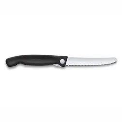 Skládací svačinový nůž Victorinox Swiss Classic černý vroubkované ostří