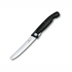 Skládací svačinový nůž Victorinox Swiss Classic černý vroubkované ostří