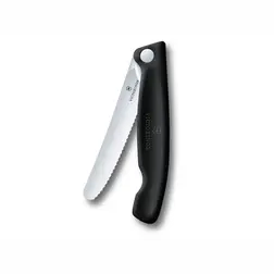Skládací svačinový nůž Victorinox Swiss Classic černý vroubkované ostří