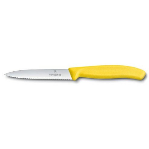 Kuchyňský nůž Victorinox vlnitý špičatý žlutý.jpg