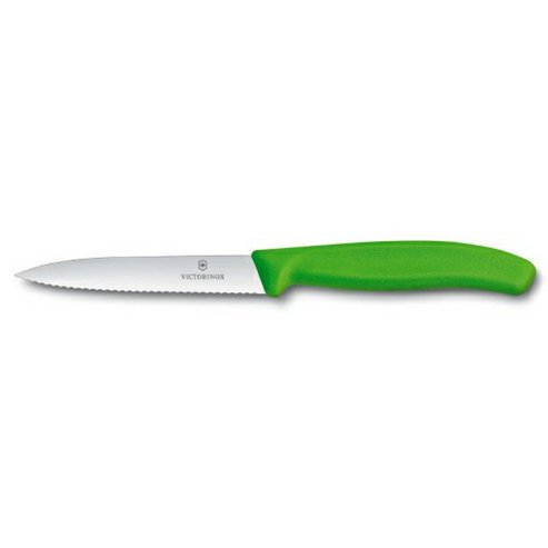 Kuchyňský nůž Victorinox vlnitý špičatý zelený.jpg