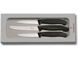 Victorinox třídílná sada nožů černá