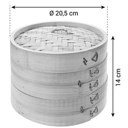 Napařovací košík bambusový Tescoma NIKKO ø 20 cm, dvoupatrový