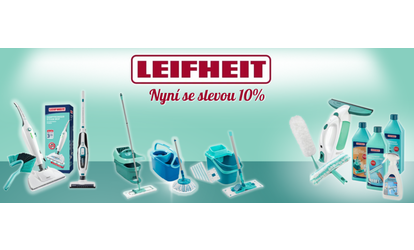 Vánoční akce Leifheit – sleva 10 % na úklidové potřeby!