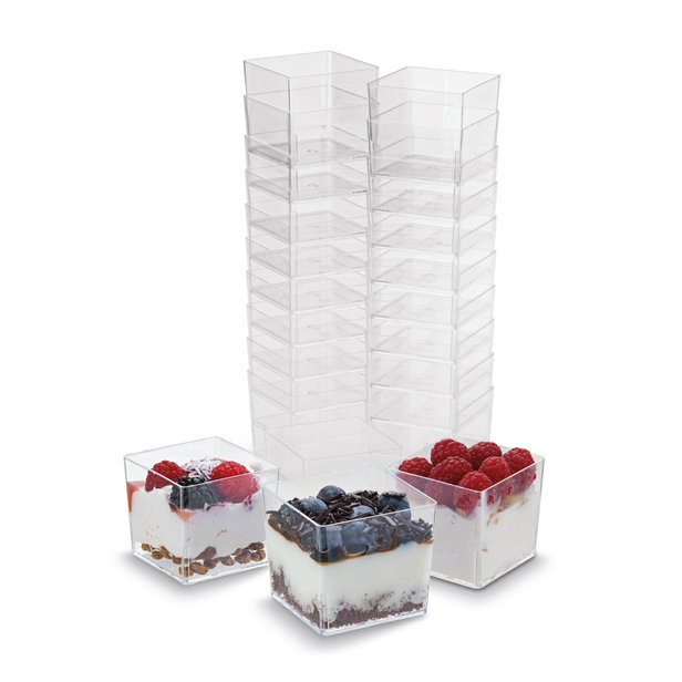 Plastový pohárek Fingerfood hranaté 120 ml 24 ks