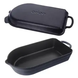 Pekáč LITINA SMALT oboustranný 42,5x22 cm