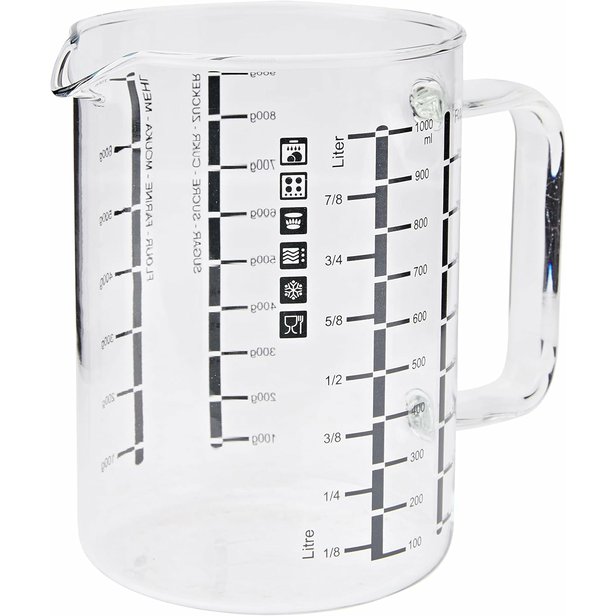 Simax odměrka s výlevkou skleněná 1 l