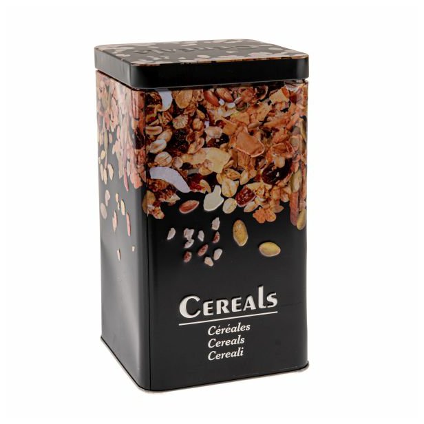 Plechová dóza na cereálie Dakls CEREALS 10 × 10 × 17,5 cm