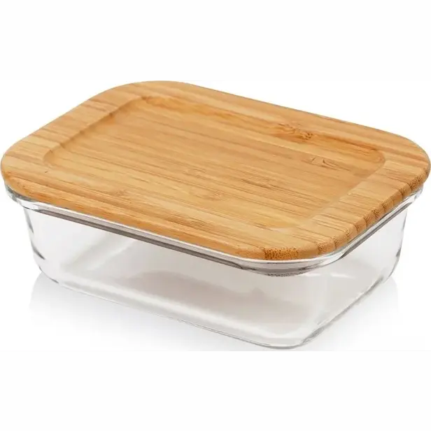 Skleněná dóza na potraviny NAVA Arizona 1000 ml s bambusovým víčkem