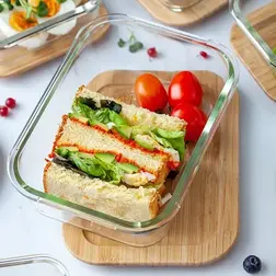 Skleněná dóza na potraviny NAVA Arizona 1000 ml s bambusovým víčkem