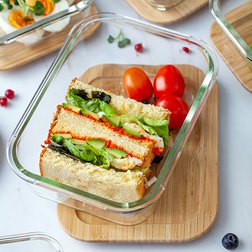 Skleněná dóza na potraviny NAVA Arizona 650 ml s bambusovým víčkem