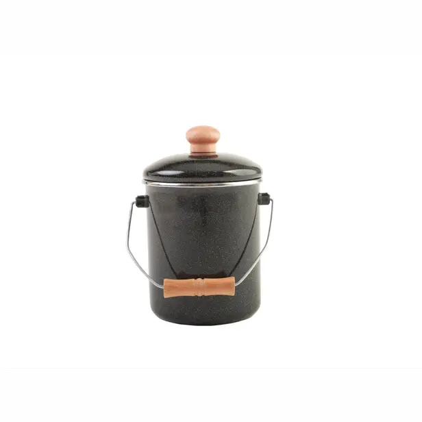 Smaltovaná konvice na mléko 1,6 l černá