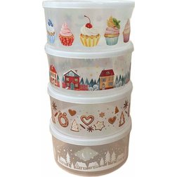 Vánoční box kulatý 20 cm 2,5 l